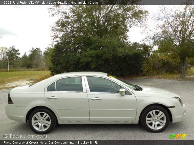 Light Sage Metallic / Medium Light Stone 2008 Ford Fusion SEL V6