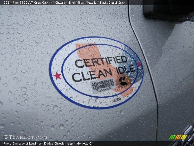 Info Tag of 2014 5500 SLT Crew Cab 4x4 Chassis