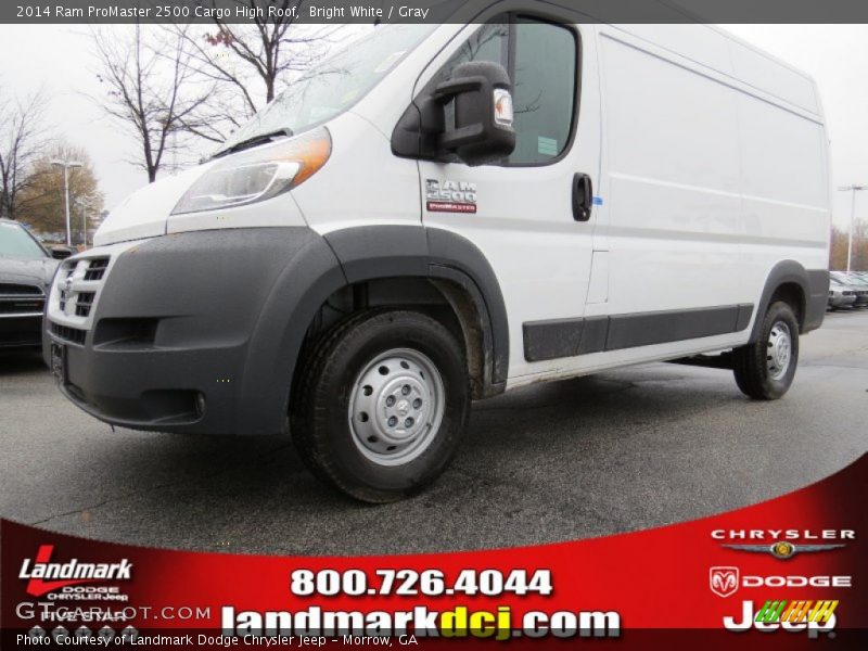 Bright White / Gray 2014 Ram ProMaster 2500 Cargo High Roof