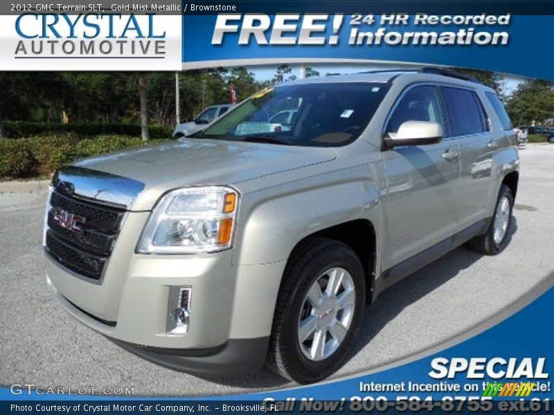 Gold Mist Metallic / Brownstone 2012 GMC Terrain SLT