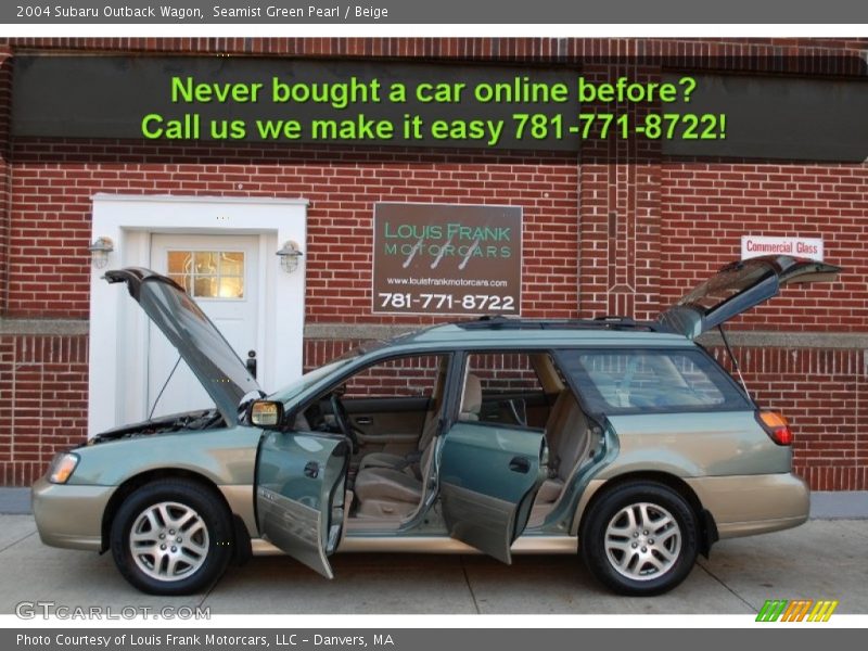Seamist Green Pearl / Beige 2004 Subaru Outback Wagon