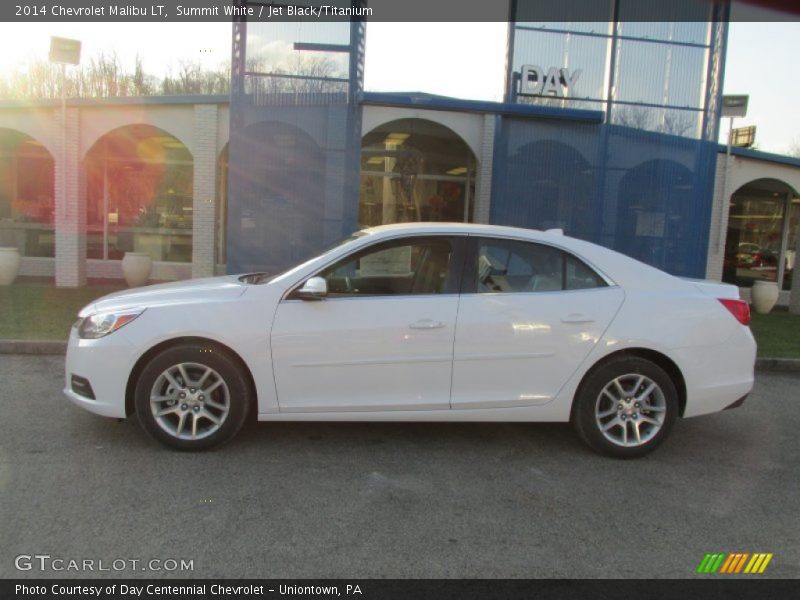 Summit White / Jet Black/Titanium 2014 Chevrolet Malibu LT