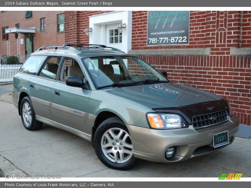 Seamist Green Pearl / Beige 2004 Subaru Outback Wagon