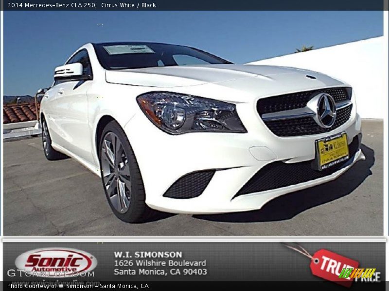 Cirrus White / Black 2014 Mercedes-Benz CLA 250