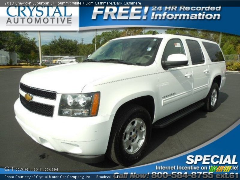 Summit White / Light Cashmere/Dark Cashmere 2013 Chevrolet Suburban LT