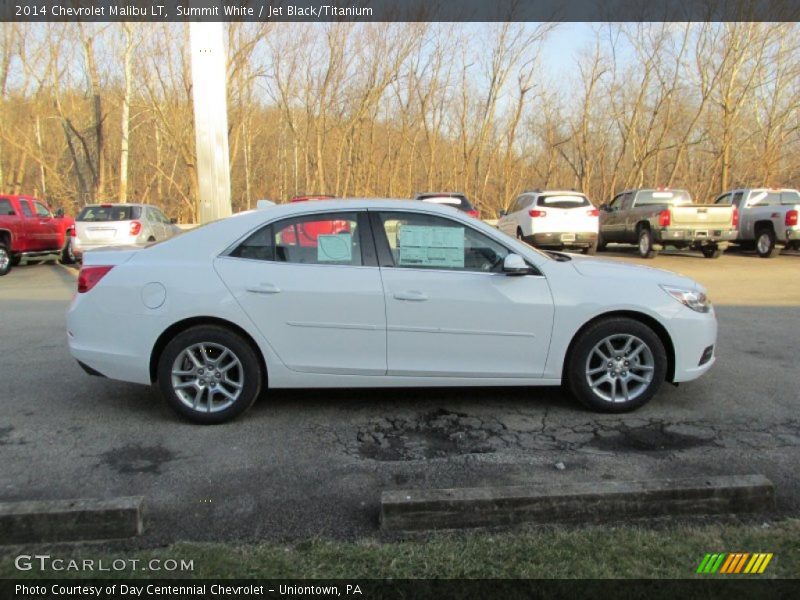 Summit White / Jet Black/Titanium 2014 Chevrolet Malibu LT
