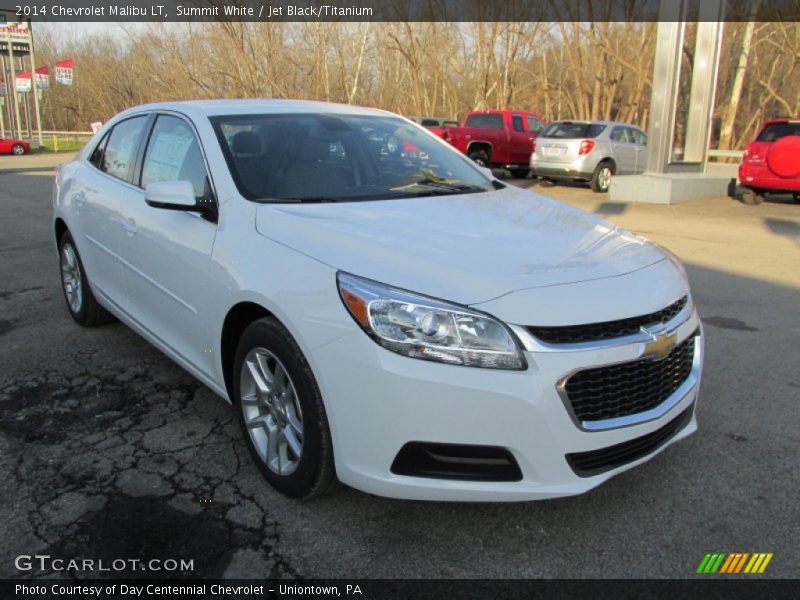 Summit White / Jet Black/Titanium 2014 Chevrolet Malibu LT