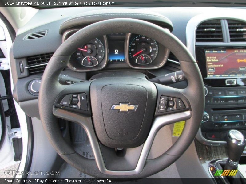 Summit White / Jet Black/Titanium 2014 Chevrolet Malibu LT