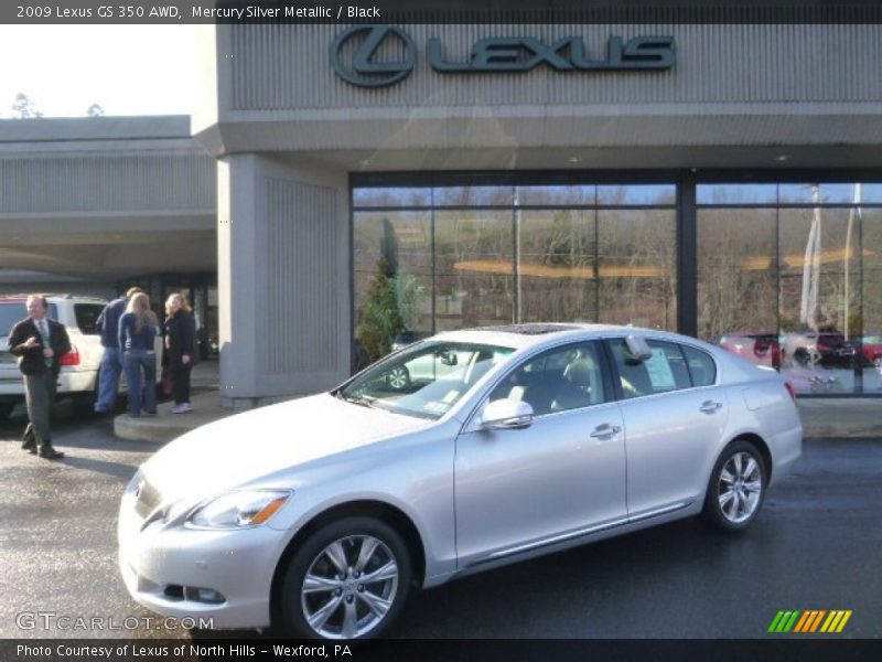 Mercury Silver Metallic / Black 2009 Lexus GS 350 AWD