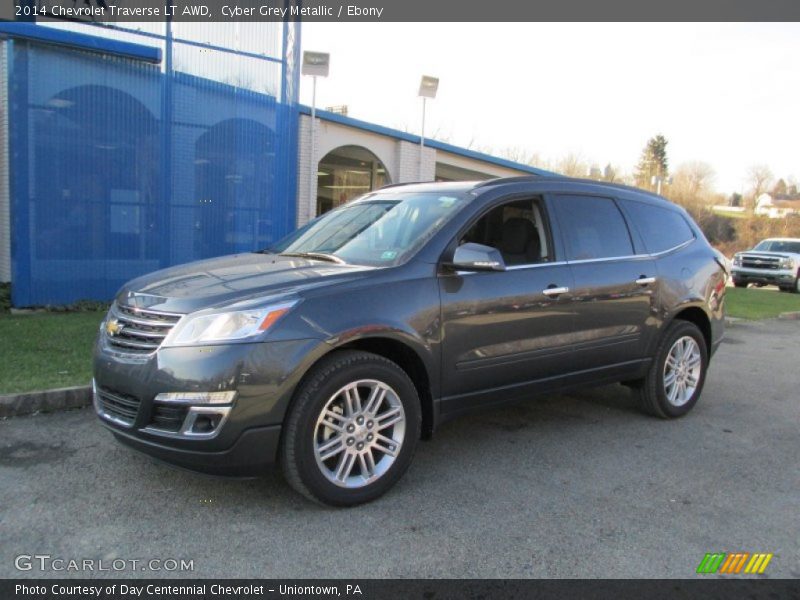 Cyber Grey Metallic / Ebony 2014 Chevrolet Traverse LT AWD