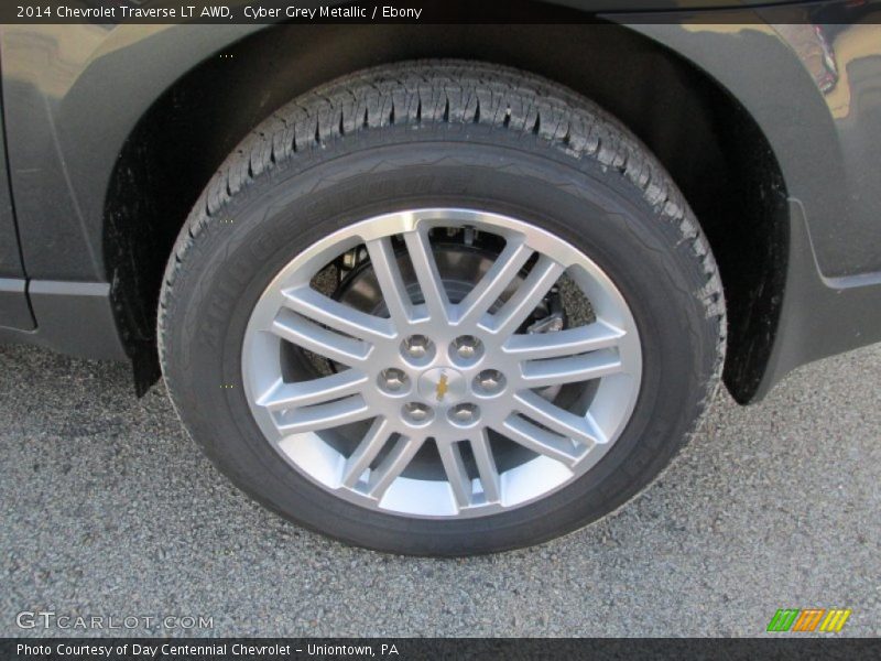 Cyber Grey Metallic / Ebony 2014 Chevrolet Traverse LT AWD