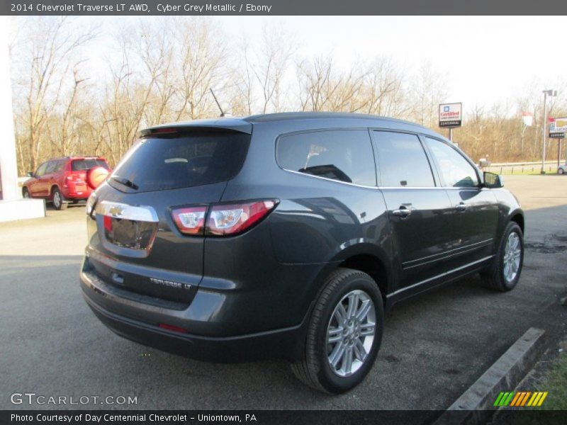 Cyber Grey Metallic / Ebony 2014 Chevrolet Traverse LT AWD