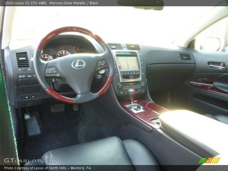 Mercury Silver Metallic / Black 2009 Lexus GS 350 AWD
