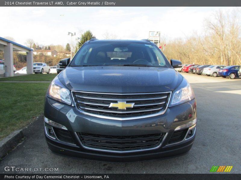 Cyber Grey Metallic / Ebony 2014 Chevrolet Traverse LT AWD