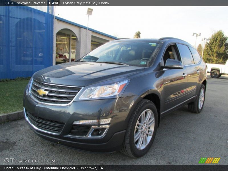 Cyber Grey Metallic / Ebony 2014 Chevrolet Traverse LT AWD