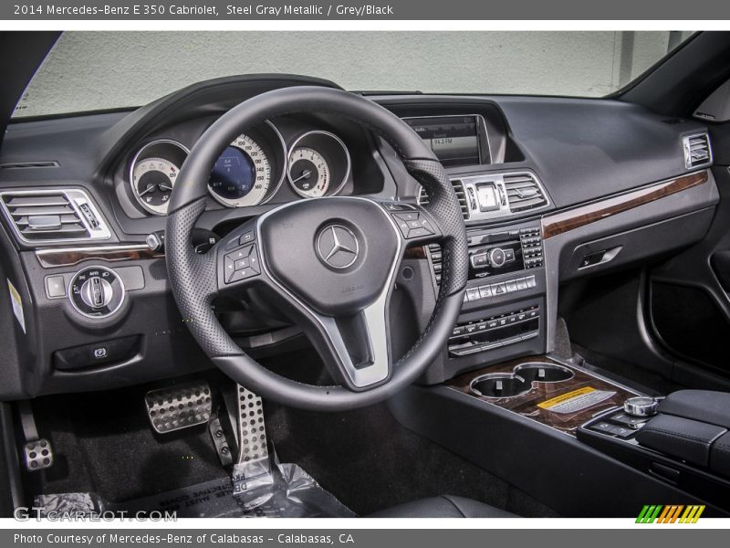 Steel Gray Metallic / Grey/Black 2014 Mercedes-Benz E 350 Cabriolet