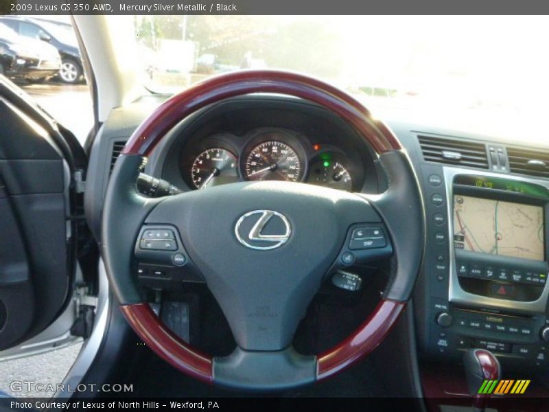 Mercury Silver Metallic / Black 2009 Lexus GS 350 AWD