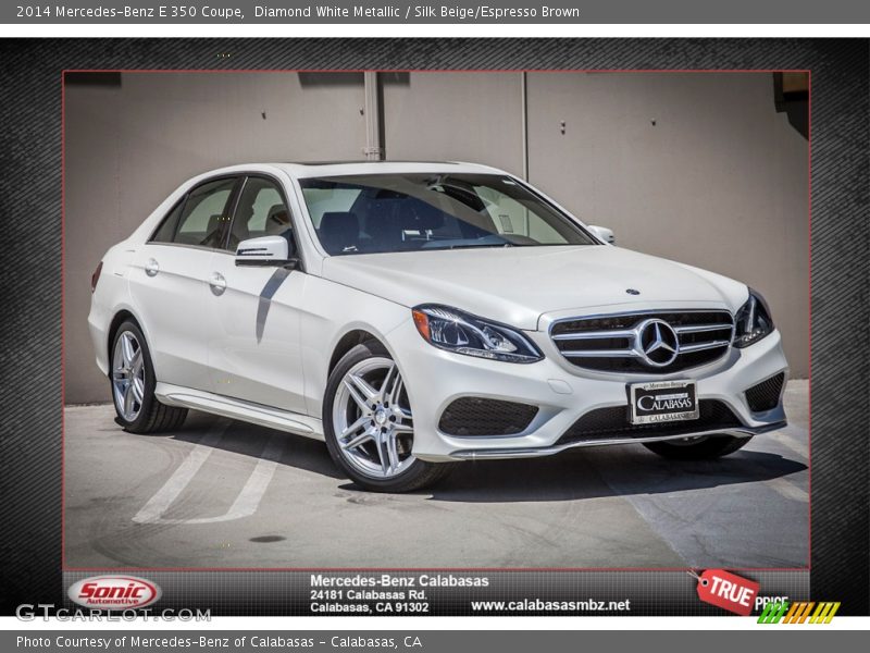 Diamond White Metallic / Silk Beige/Espresso Brown 2014 Mercedes-Benz E 350 Coupe