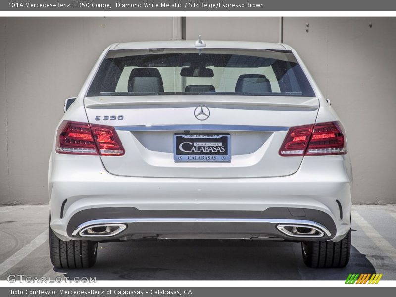 Diamond White Metallic / Silk Beige/Espresso Brown 2014 Mercedes-Benz E 350 Coupe