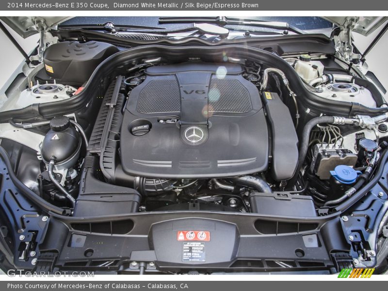 Diamond White Metallic / Silk Beige/Espresso Brown 2014 Mercedes-Benz E 350 Coupe