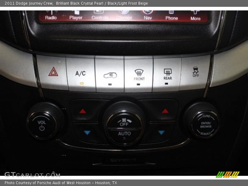 Brilliant Black Crystal Pearl / Black/Light Frost Beige 2011 Dodge Journey Crew