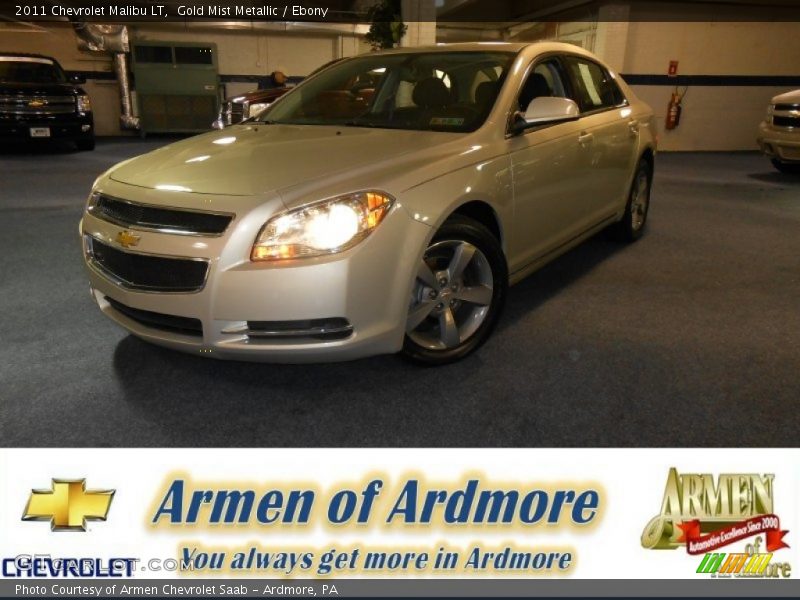 Gold Mist Metallic / Ebony 2011 Chevrolet Malibu LT