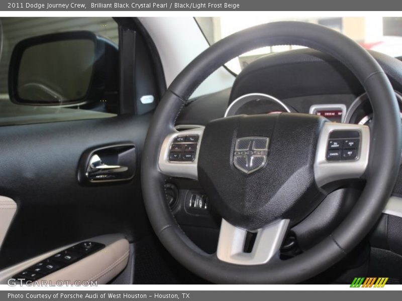 Brilliant Black Crystal Pearl / Black/Light Frost Beige 2011 Dodge Journey Crew