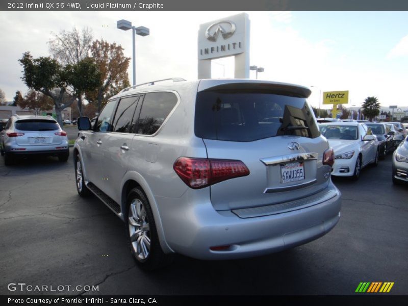 Liquid Platinum / Graphite 2012 Infiniti QX 56 4WD