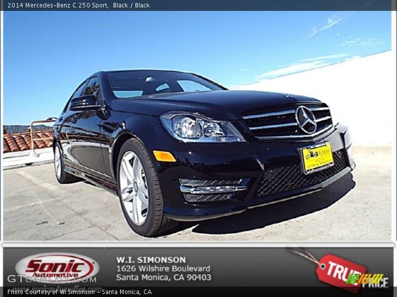 Black / Black 2014 Mercedes-Benz C 250 Sport
