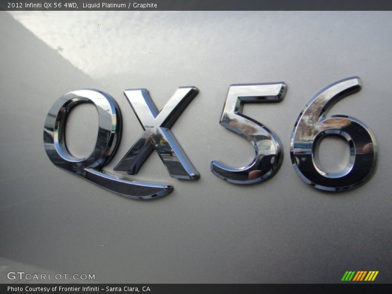Liquid Platinum / Graphite 2012 Infiniti QX 56 4WD