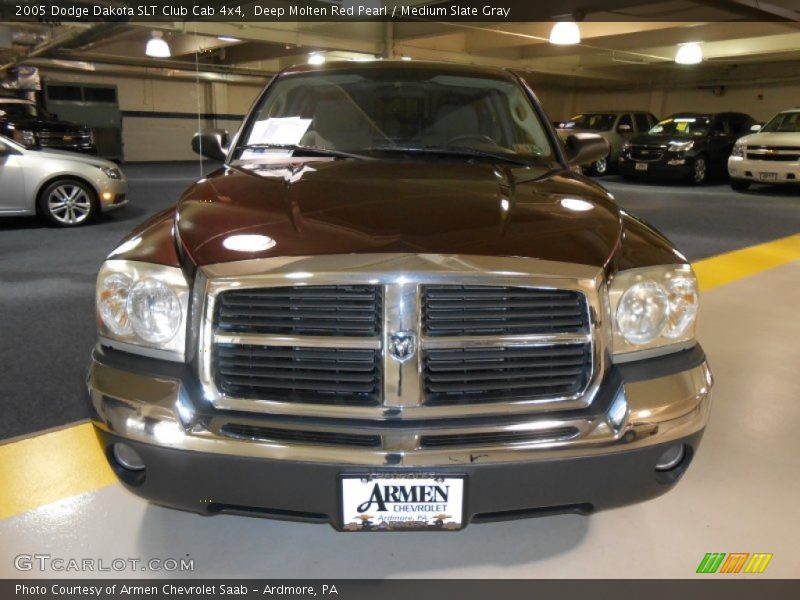 Deep Molten Red Pearl / Medium Slate Gray 2005 Dodge Dakota SLT Club Cab 4x4