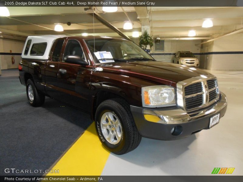 Deep Molten Red Pearl / Medium Slate Gray 2005 Dodge Dakota SLT Club Cab 4x4