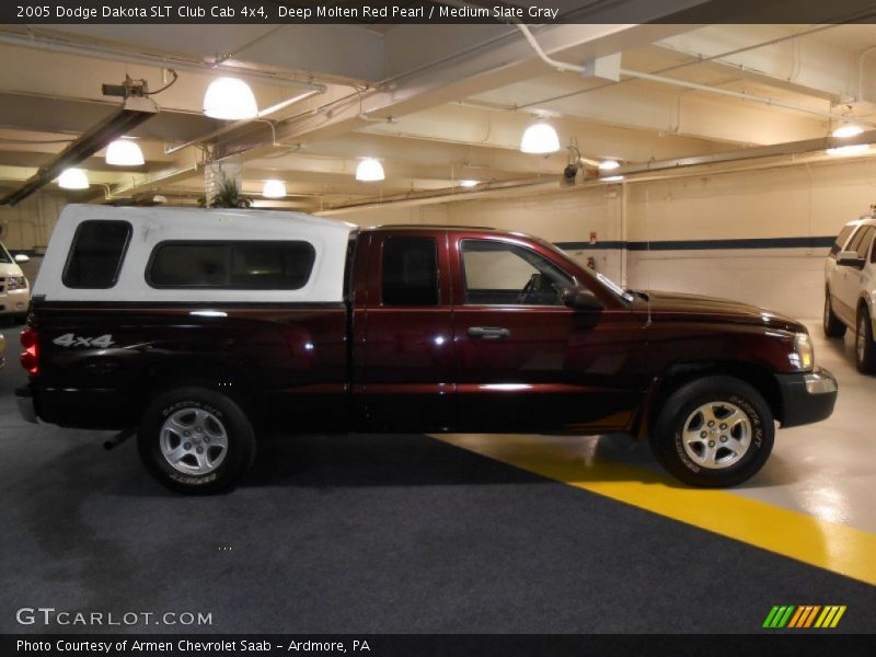Deep Molten Red Pearl / Medium Slate Gray 2005 Dodge Dakota SLT Club Cab 4x4