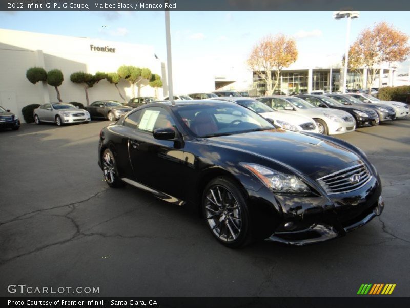 Malbec Black / Monaco Red 2012 Infiniti G IPL G Coupe