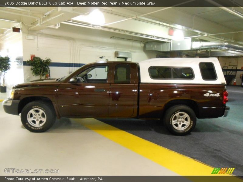 Deep Molten Red Pearl / Medium Slate Gray 2005 Dodge Dakota SLT Club Cab 4x4
