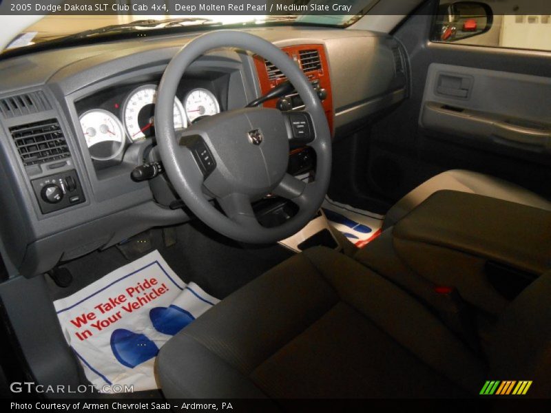 Deep Molten Red Pearl / Medium Slate Gray 2005 Dodge Dakota SLT Club Cab 4x4