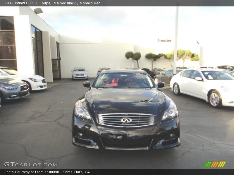 Malbec Black / Monaco Red 2012 Infiniti G IPL G Coupe
