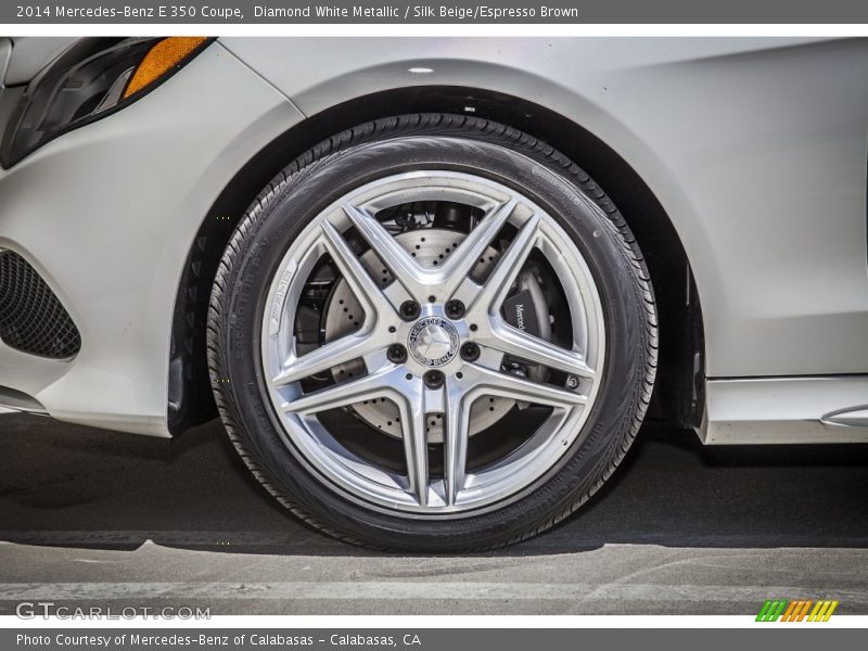 Diamond White Metallic / Silk Beige/Espresso Brown 2014 Mercedes-Benz E 350 Coupe