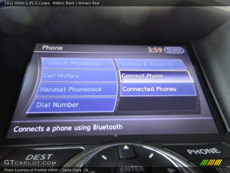 Controls of 2012 G IPL G Coupe