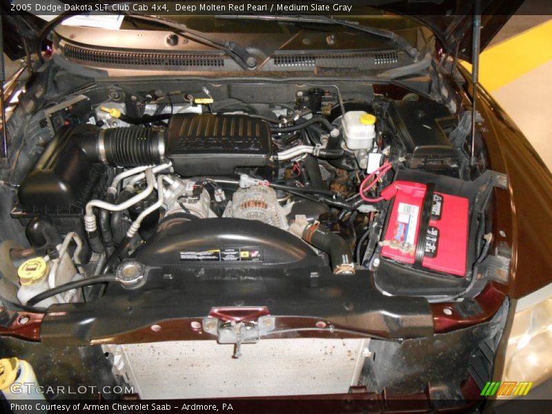 Deep Molten Red Pearl / Medium Slate Gray 2005 Dodge Dakota SLT Club Cab 4x4