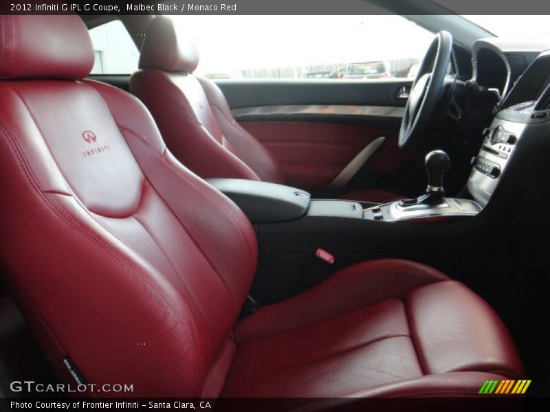 Malbec Black / Monaco Red 2012 Infiniti G IPL G Coupe