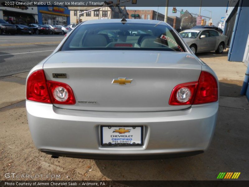 Silver Ice Metallic / Titanium 2012 Chevrolet Malibu LS