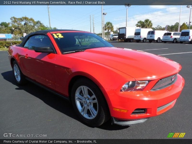 Race Red / Charcoal Black 2012 Ford Mustang V6 Premium Convertible