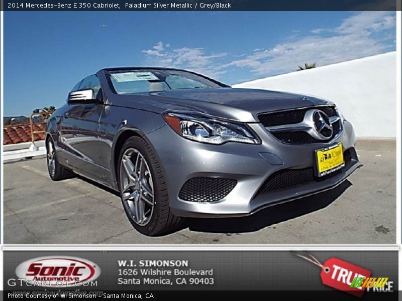 Paladium Silver Metallic / Grey/Black 2014 Mercedes-Benz E 350 Cabriolet