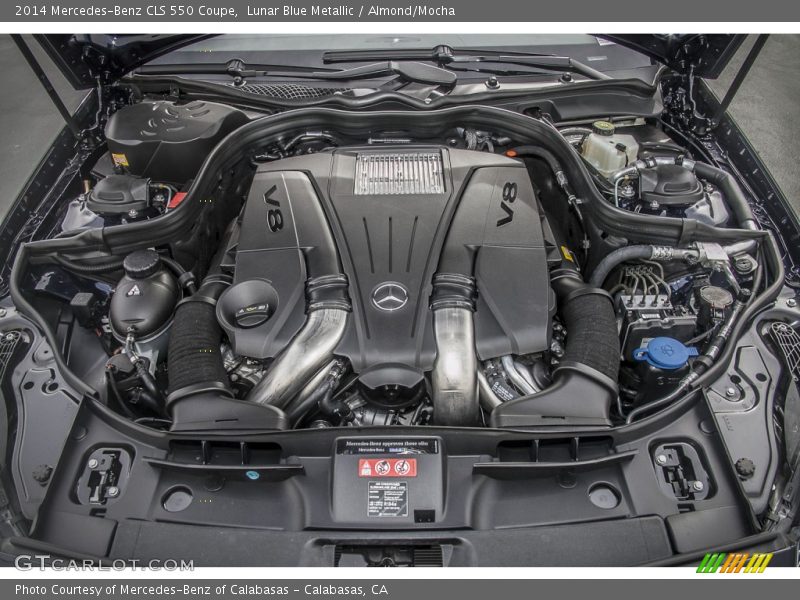Lunar Blue Metallic / Almond/Mocha 2014 Mercedes-Benz CLS 550 Coupe