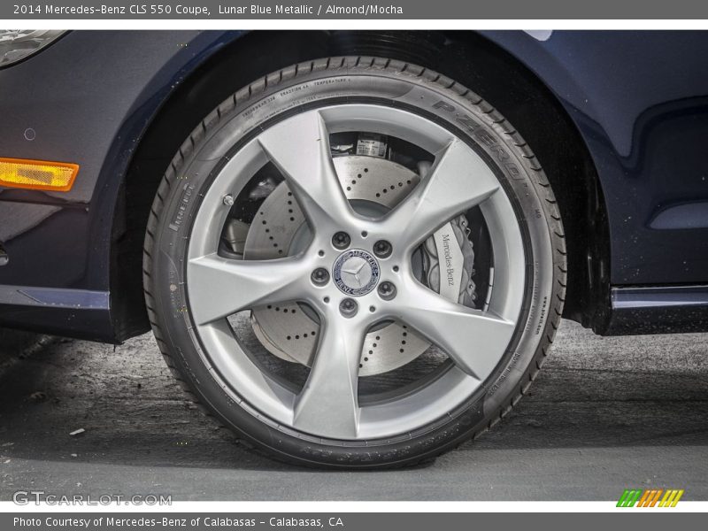 Lunar Blue Metallic / Almond/Mocha 2014 Mercedes-Benz CLS 550 Coupe