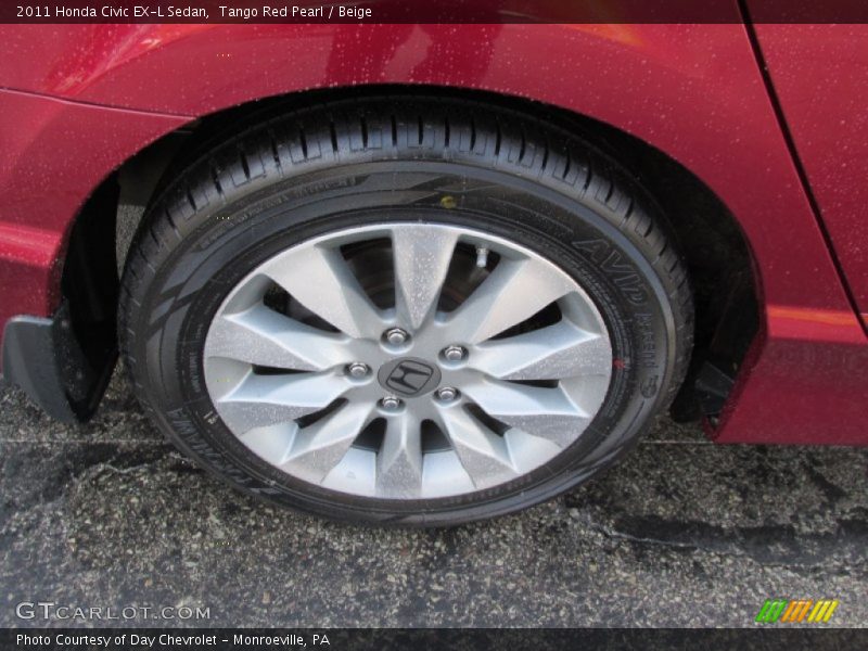 Tango Red Pearl / Beige 2011 Honda Civic EX-L Sedan