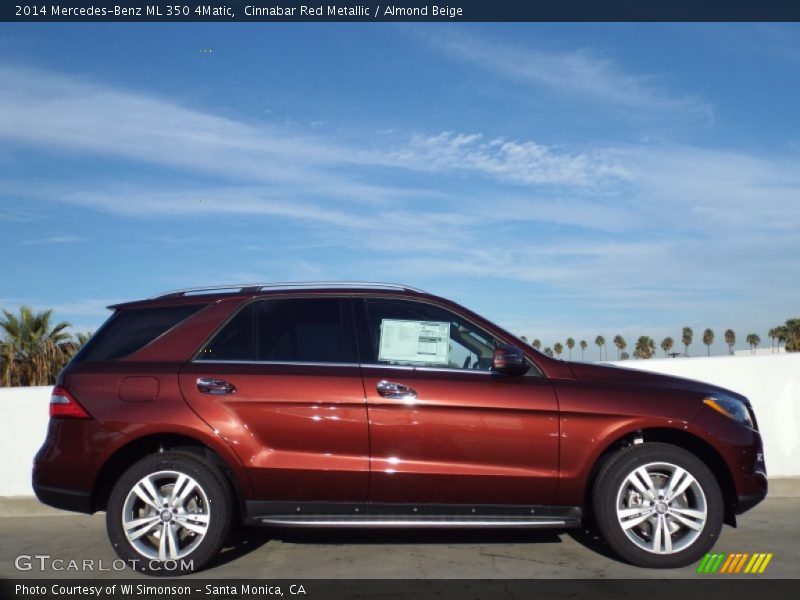 Cinnabar Red Metallic / Almond Beige 2014 Mercedes-Benz ML 350 4Matic