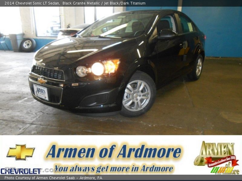 Black Granite Metallic / Jet Black/Dark Titanium 2014 Chevrolet Sonic LT Sedan