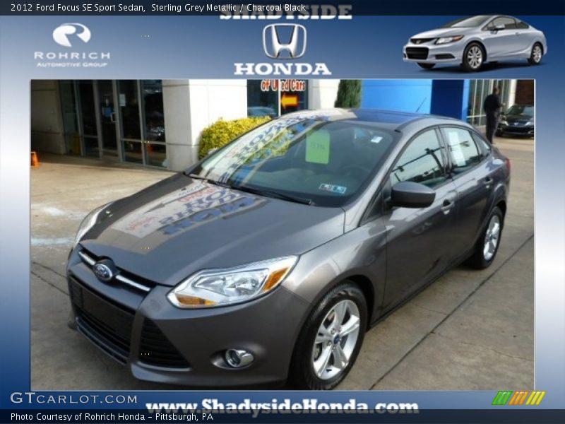 Sterling Grey Metallic / Charcoal Black 2012 Ford Focus SE Sport Sedan